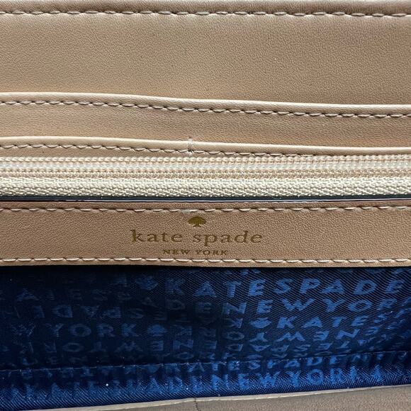 Kate Spade Madison Double Zip Saffiano Leather Wristlet Royal Blue Fits Phone - Picture 6 of 11